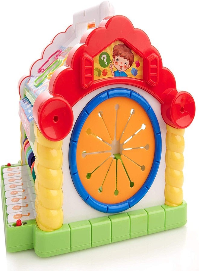 Shivaaro Early Educational Toys, Colorful Musical Baby House with Shape Sorters, Musical Piano Keys, Counting Math Beads, Blocks Activity Cube, Multi Game Play Cube Toys - Image 3